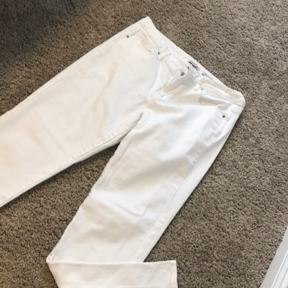 Calvin Klein White Jeans Ultimate Skinny Size 10